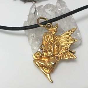Gold plated fairy necklace
